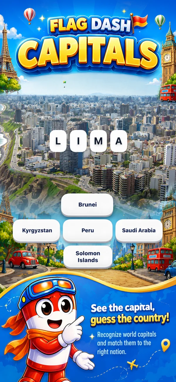 Capital city word challenge