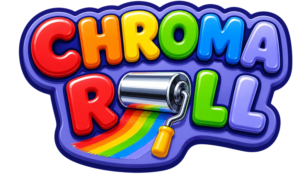 Chromaroll logo — colorful letters with a paint roller